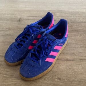 Adidas Spezial Royal Blue with Hot Pink Stripes